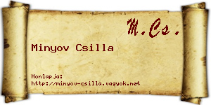 Minyov Csilla névjegykártya